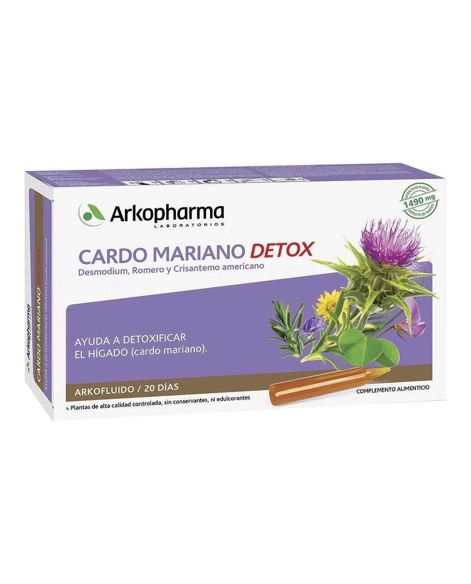 Suplemento Alimentar em Ampolas Cardo Mariano Detox - 20x15 ml 1