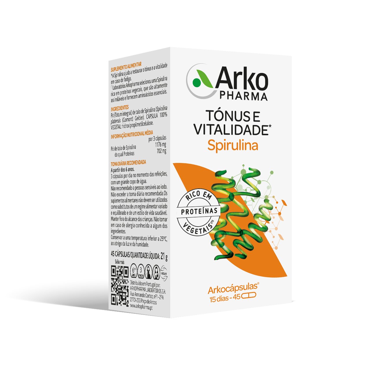 Imagem 0 de Suplemento Alimentar Spirulina - 45 cápsulas