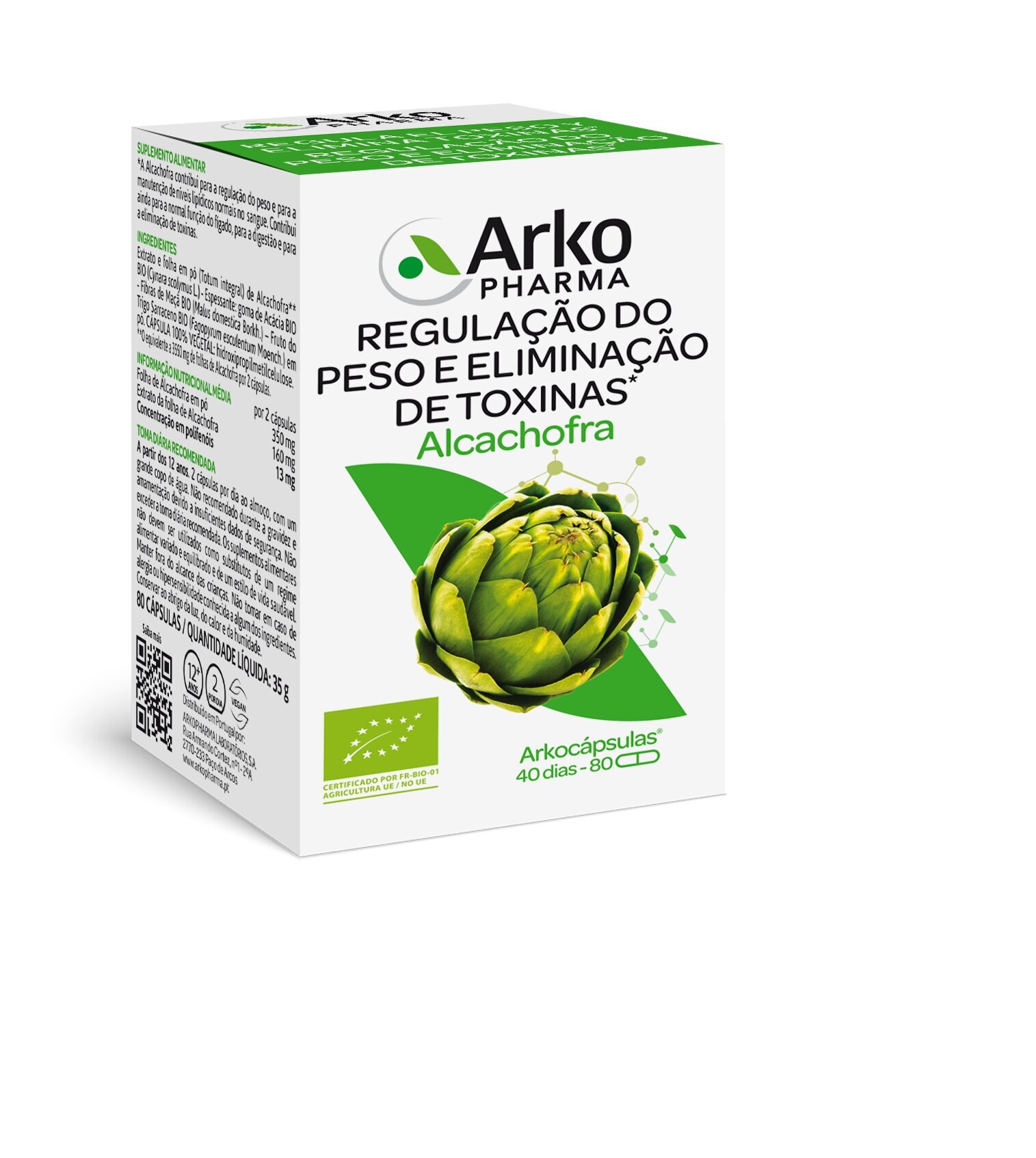 Suplemento Alimentar Bio Alcachofra - 80 cápsulas 1