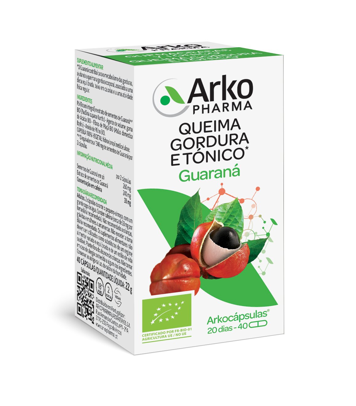 Suplemento Alimentar Guaraná Bio - 40 cápsulas 1