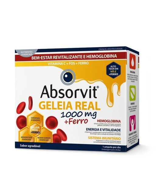 Imagem 0 de Suplemento Alimentar Ampolas Geleia Real 1000 + Ferro - 20x10 ml