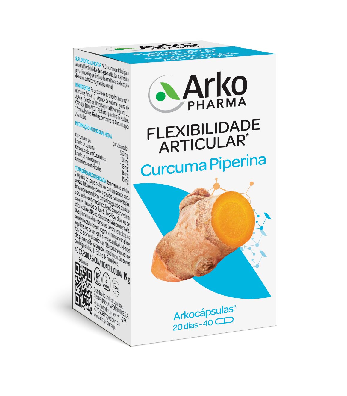 Suplemento Alimentar Arkocápsulas Curcuma - 40 cápsulas 1
