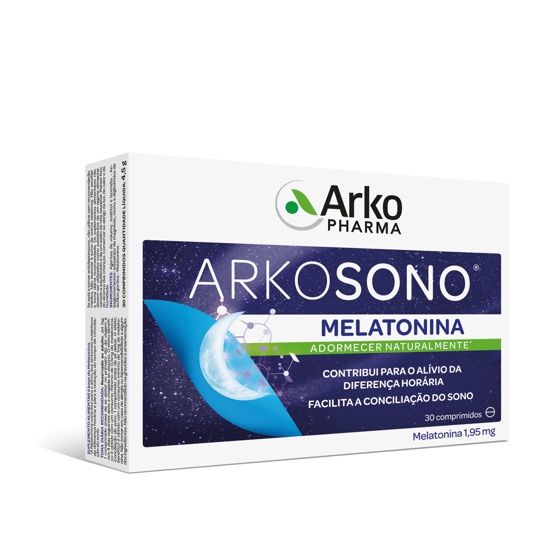 Imagem 0 de Suplemento Alimentar Arkosono Melatonina 1,95 mg - 30 comp