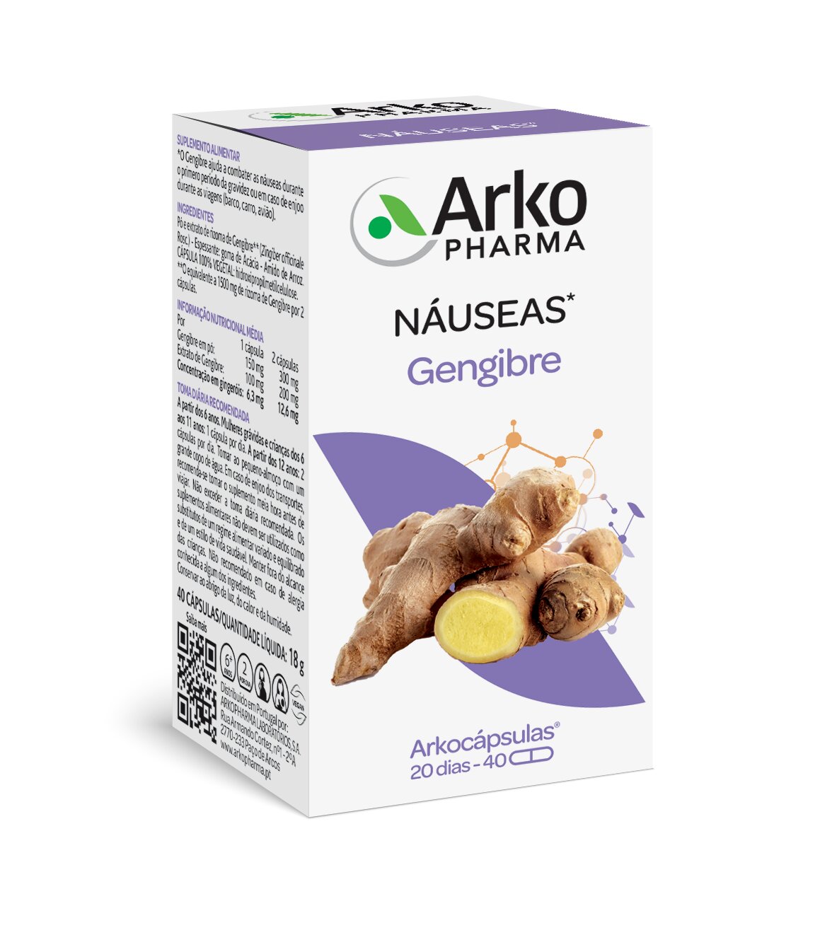 Suplemento Alimentar Arkocápsulas® Gengibre Bio - 40 Cápsulas 1