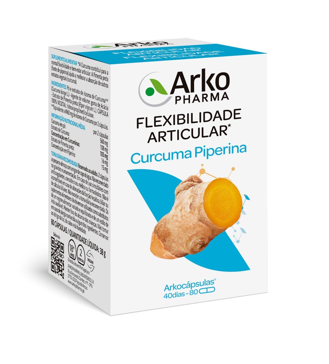Suplemento Alimentar Arkocápsulas Curcuma - 80 cápsulas 1
