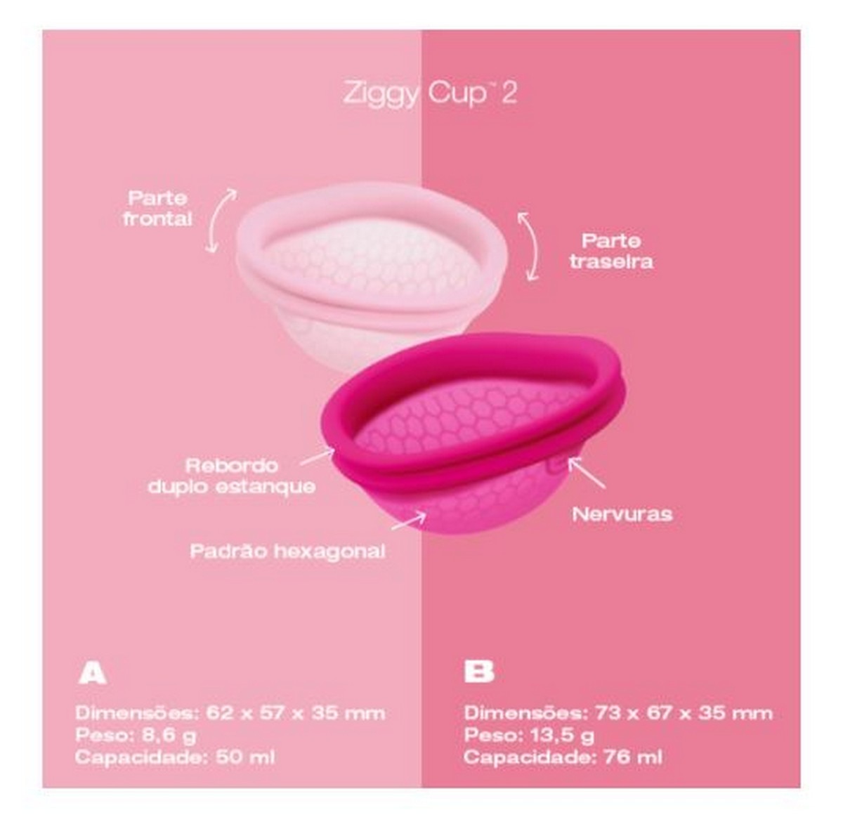 Copo Menstrual Ziggy Cup 2 - Tamanho B 5