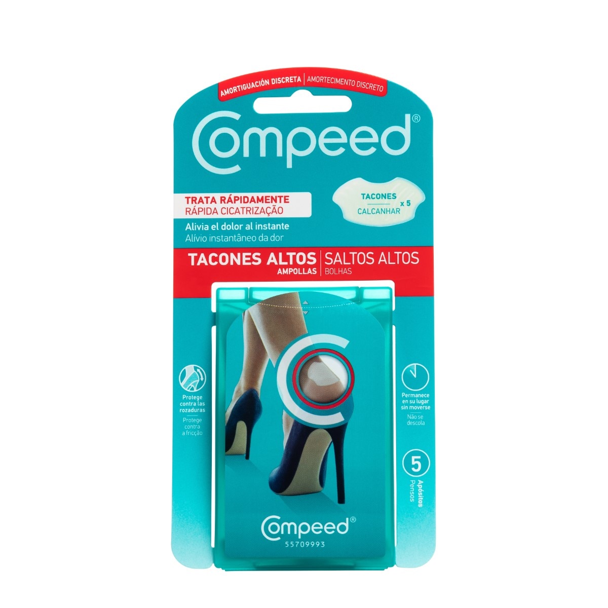 Penso Bolha Calcanhar Salto Alto 5 unidades Compeed 1
