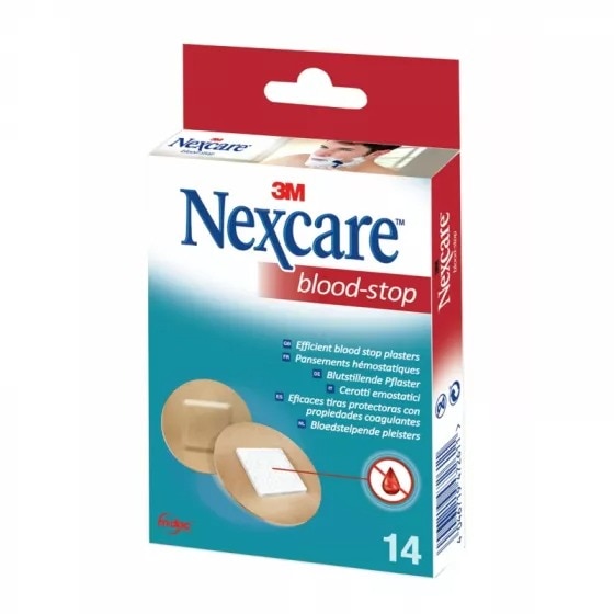 Pensos Rápidos Blood Stop 14 pensos (3 tamanho) Nexcare 1