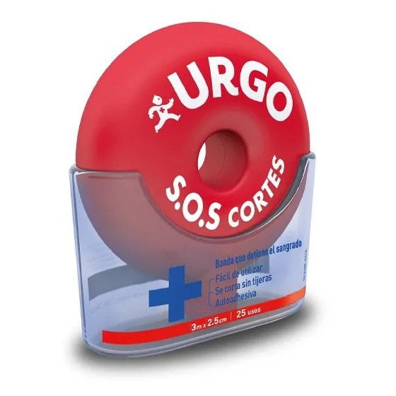 Imagem 0 de Banda S.O.S. Cortes Banda Autoadesiva 1 unidade (2,5 cm x 3 m) Urgo