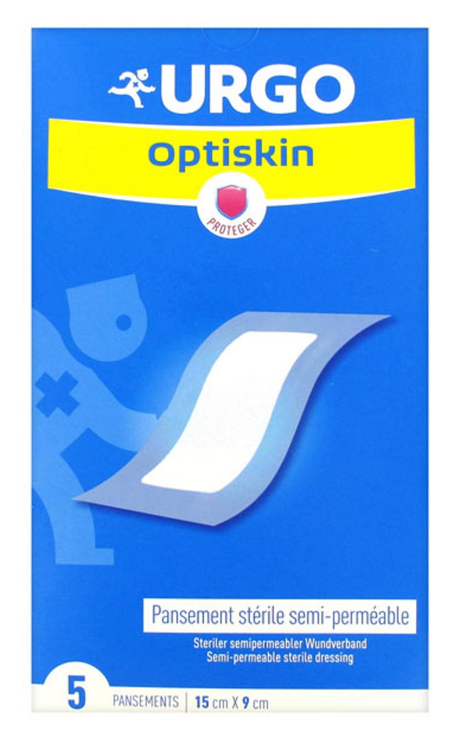 Pensos Optiskin Transparentes 5 pensos (15 cm x 9 cm) Urgo 1
