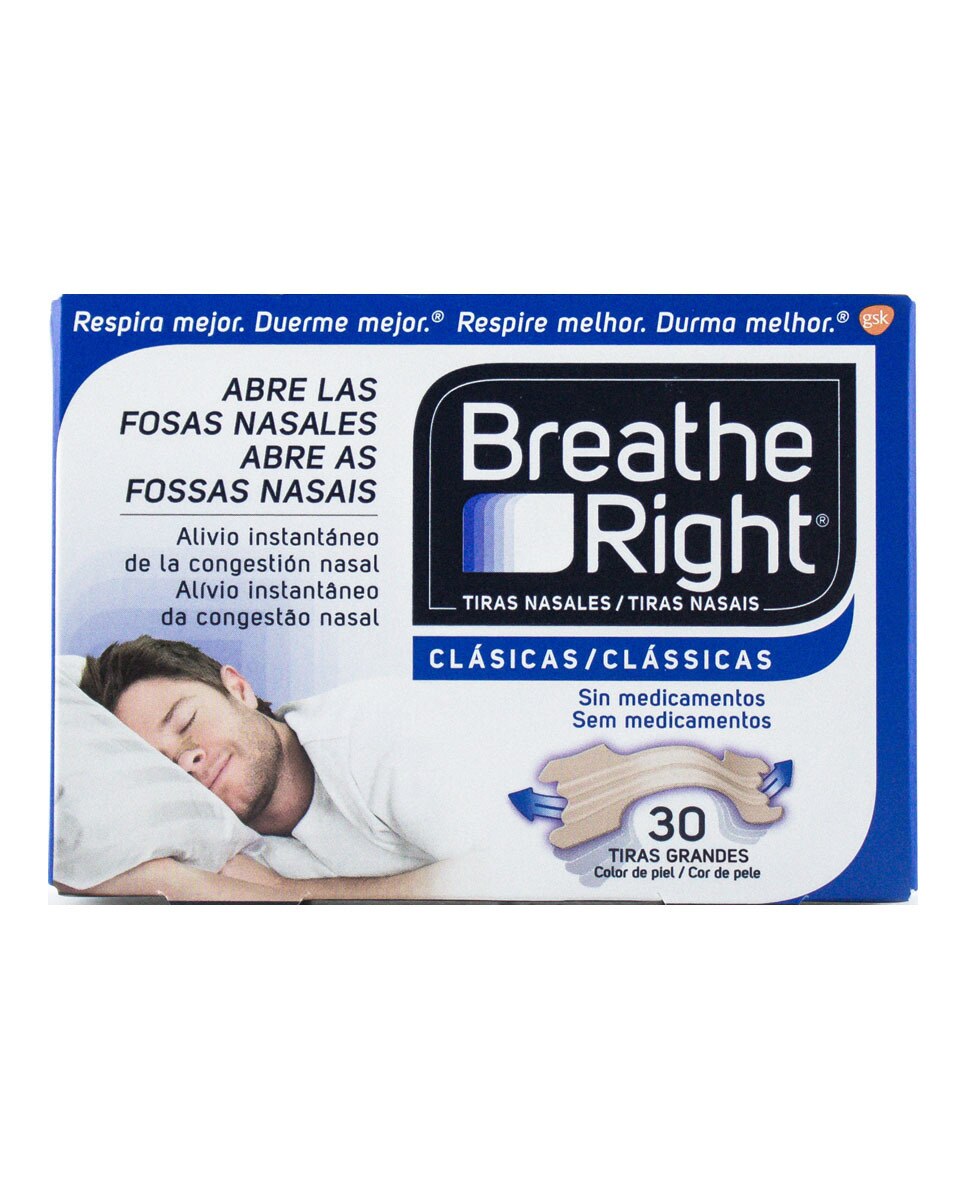 Tiras Nasais Clássicas Grande 30 Uni. Breathe Right 1