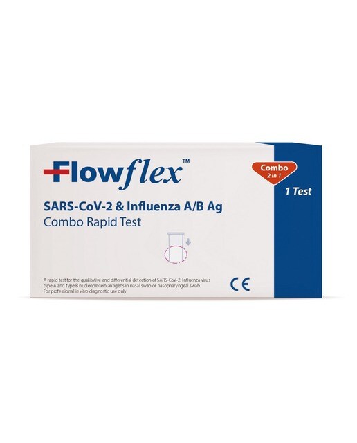 Autoteste 3 em 1 Covid e Gripe A+B - 1 un 1