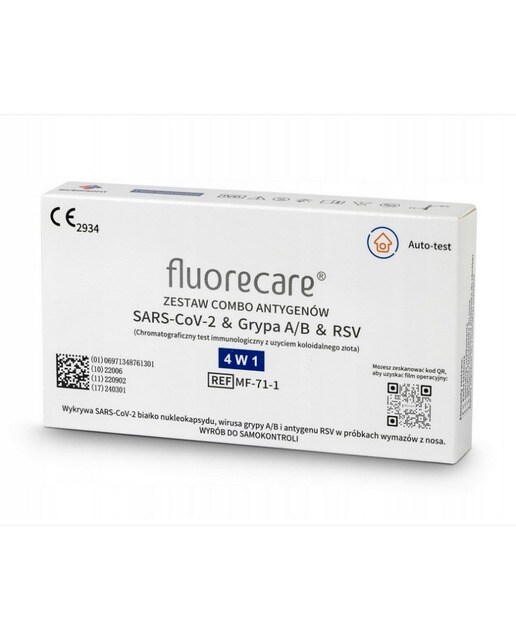 Imagem 1 de Autoteste 4 em 1 SARS-CoV-2, Influenza A e B e RSV - 1 un.