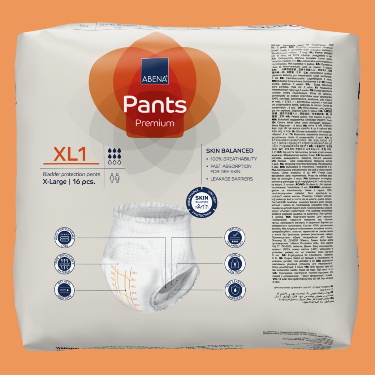 Fralda Cueca Incontinência XL1 - 16 un 2