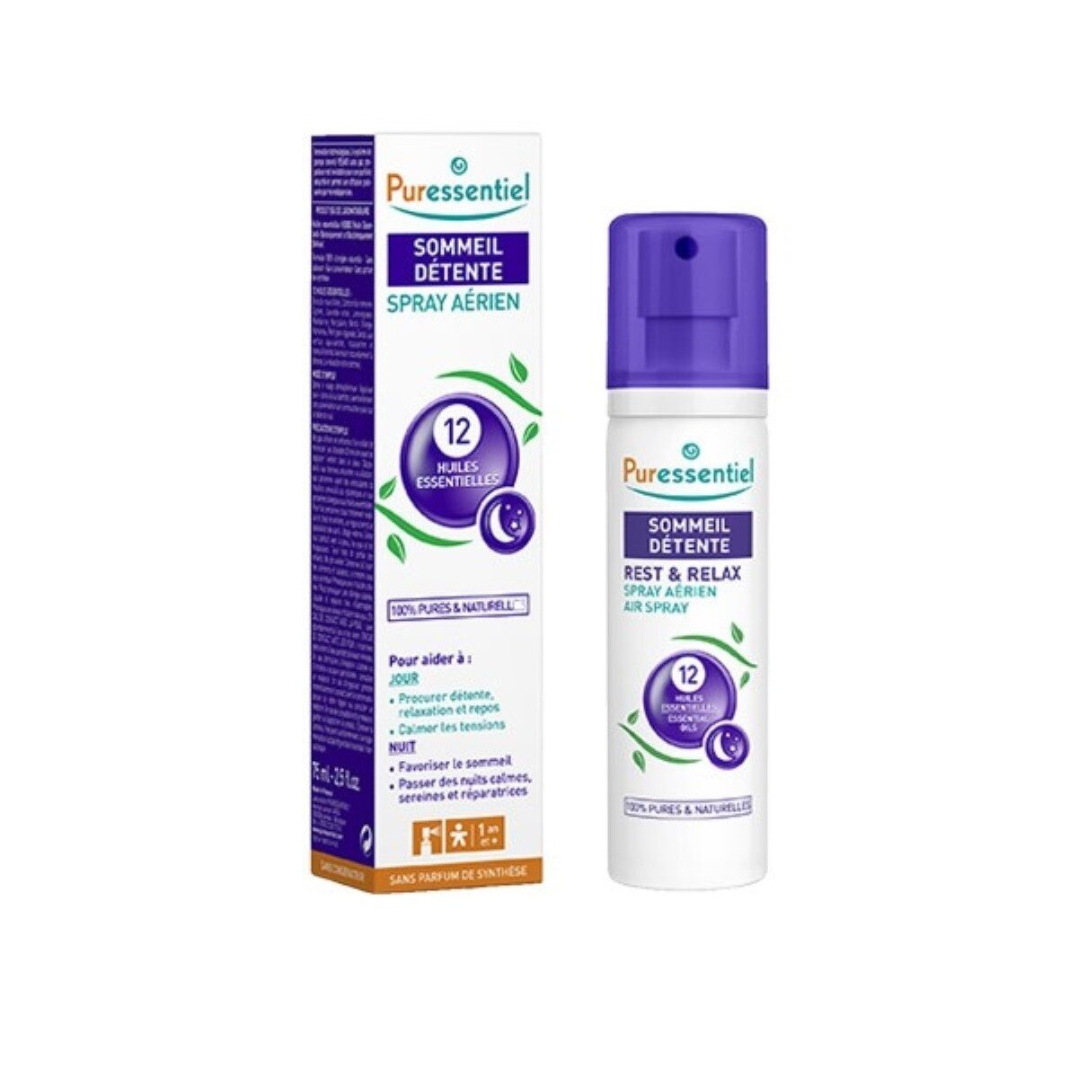 Spray Sono e Relaxamento  12 óleos Essencial 75ml Puressentiel 1