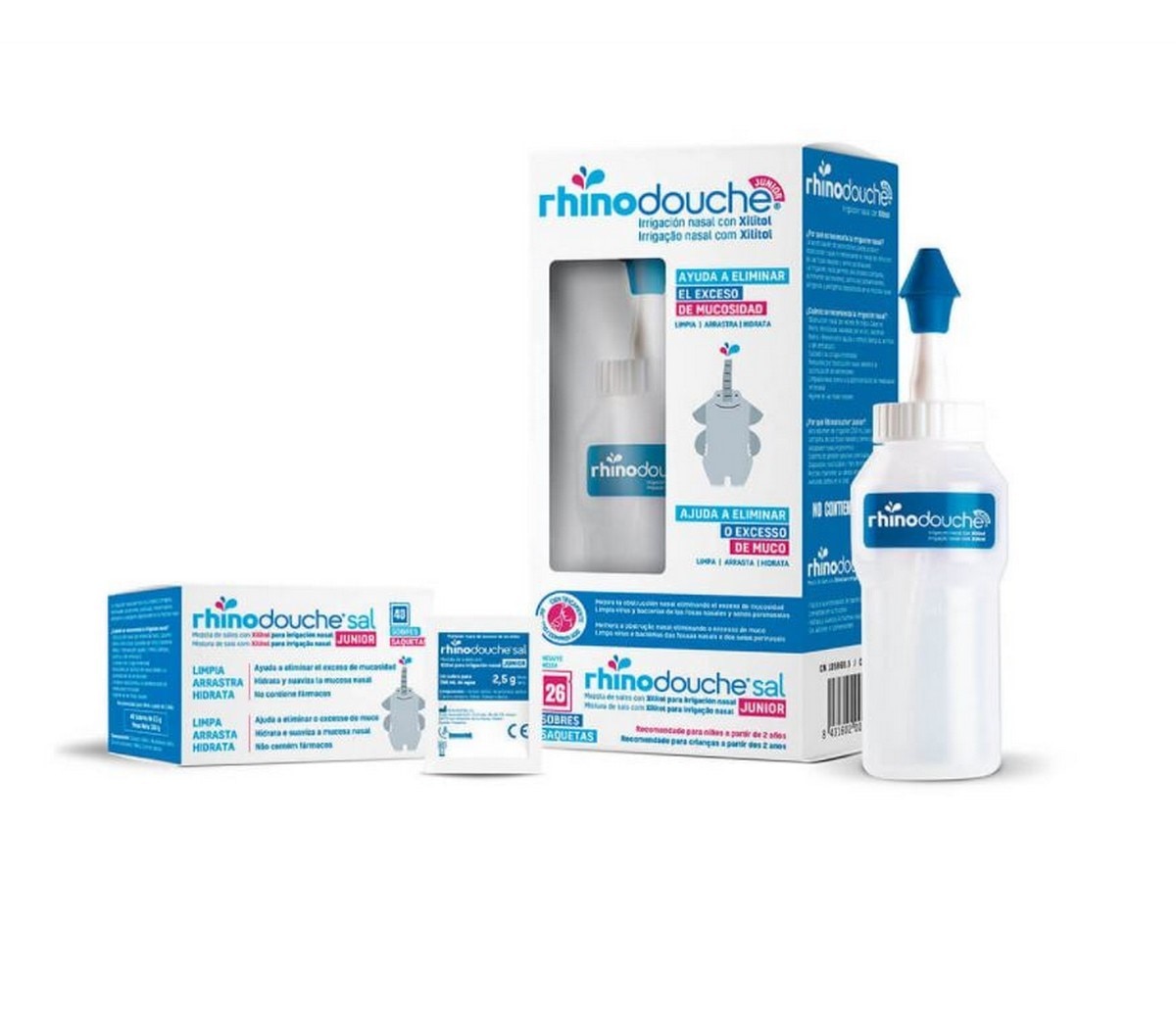 Imagem 0 de Irrigador nasal Rhinodouche® Junior - Dispositivo de 250 ml + 26 Saquetas