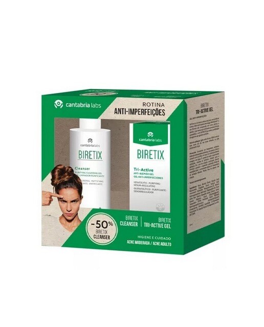 Coffret Biretix TriActive Gel 50 ml + Gel Limpeza Purificante 200 ml 1