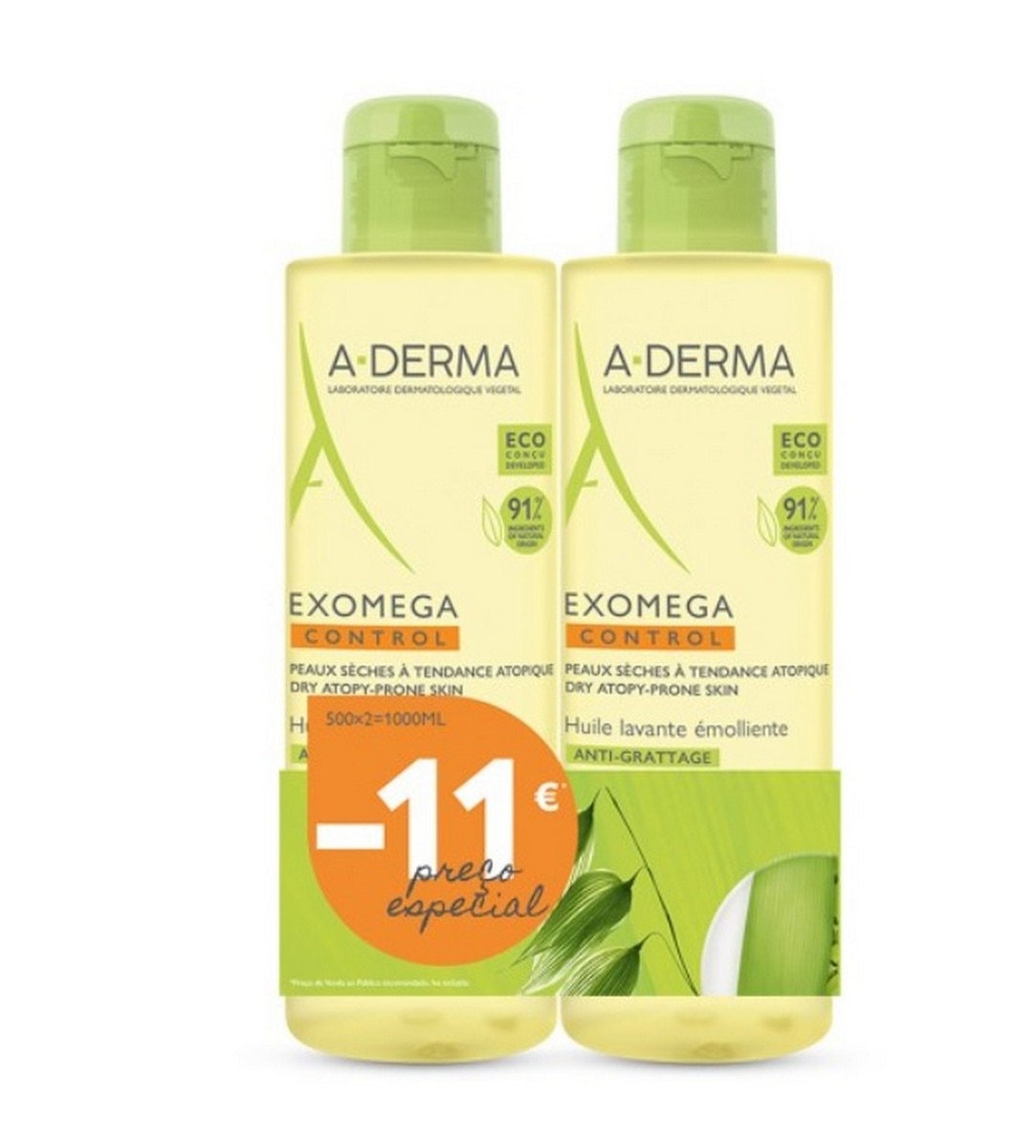 Imagem 0 de Duo Exomega Control Óleo Lavante Emoliante - 2x500 ml