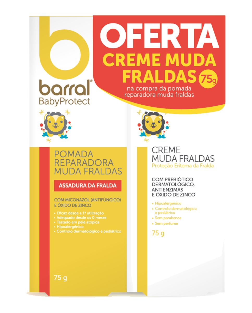 Imagem 1 de Barral Babyprotect Pomada Muda fralda Miconazol - 75ml + Oferta creme - 75ml