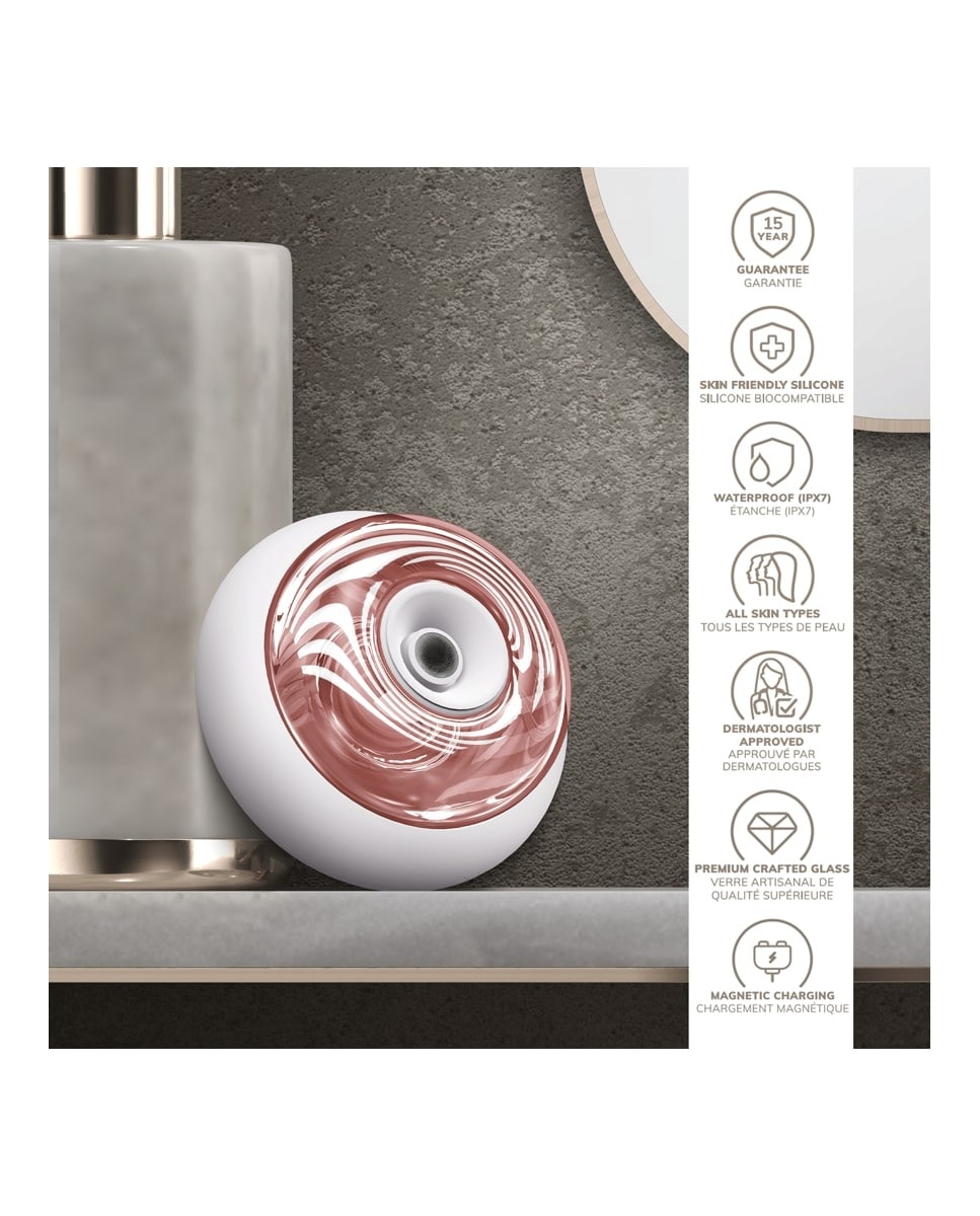 Massajador Corporal Sonic Cool & Warm Face and Body Massager 9 in 1 White Rose 5