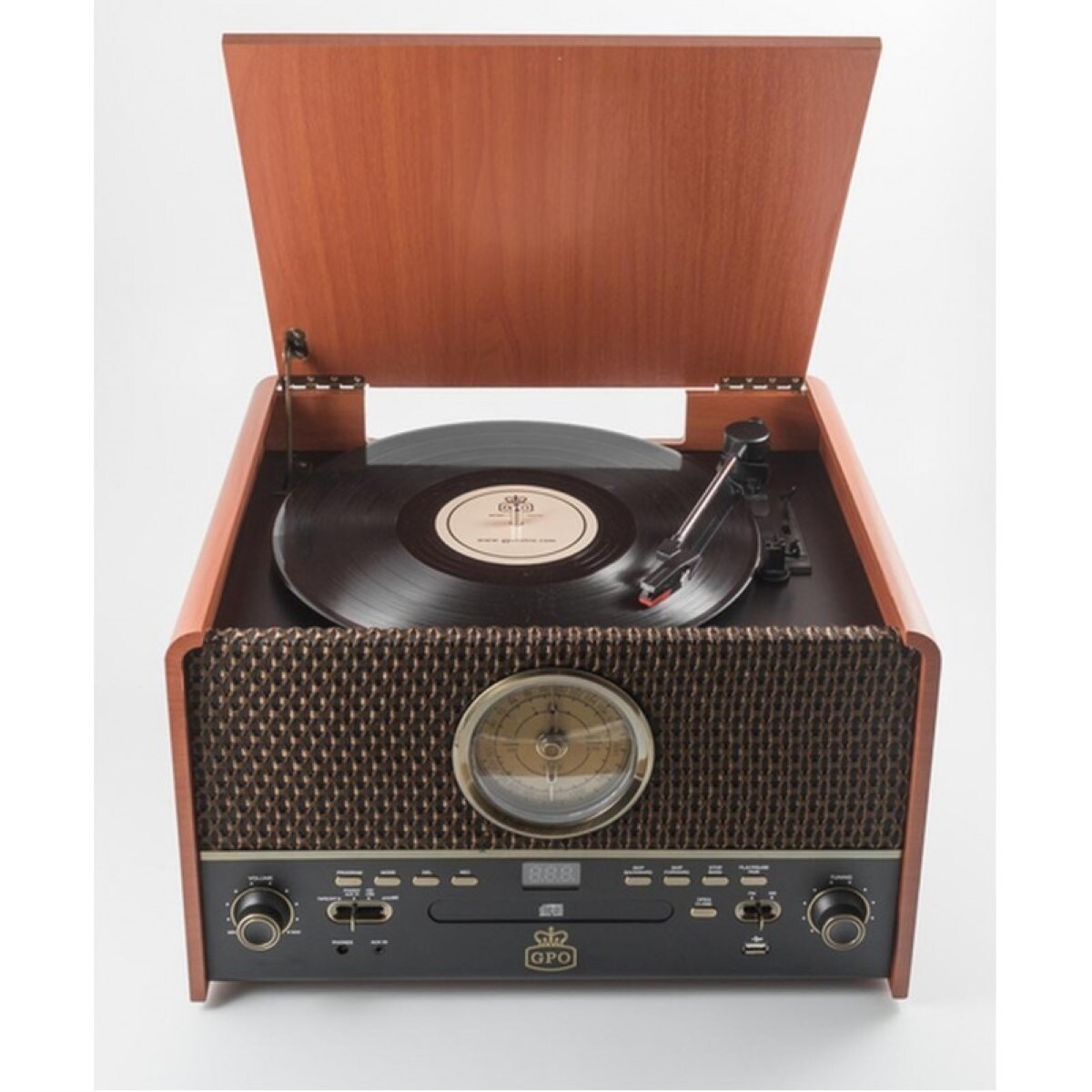 Imagem 0 de Recondicionado - Grade A - Gira-Discos Chesterton Rose Wood com Rádio e leitor de Cd's, Cassetes, Mp3