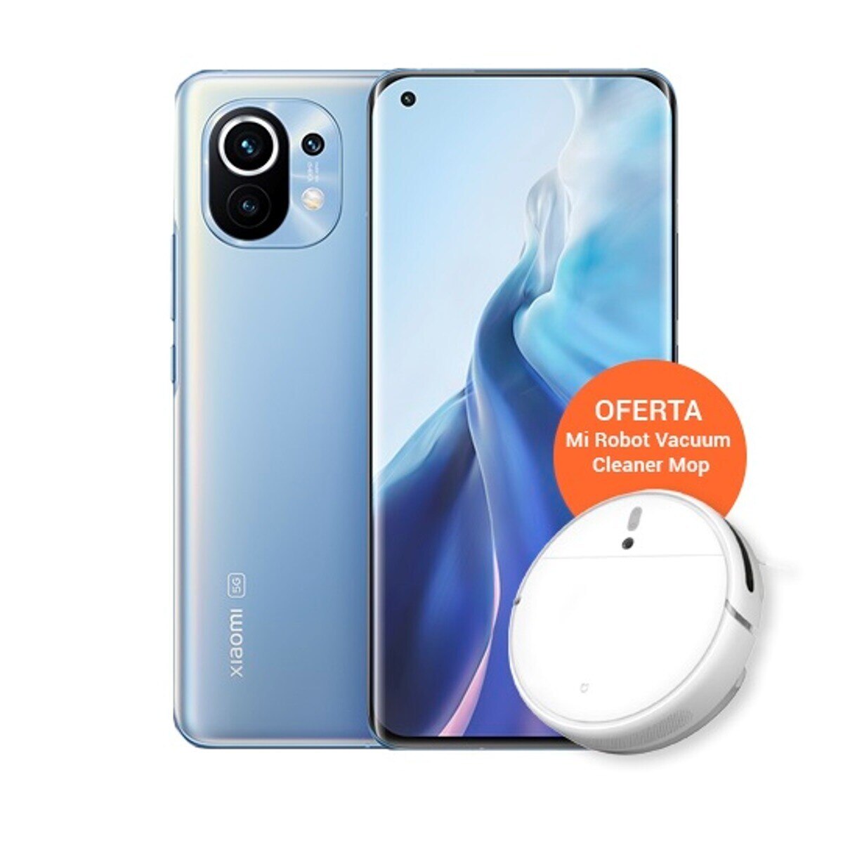 Recondicionado - Grade A - Smartphone Xiaomi Mi 11 5G, 8 GB, 256 GB - Azul + Mi Robot Vacuum Azul-1