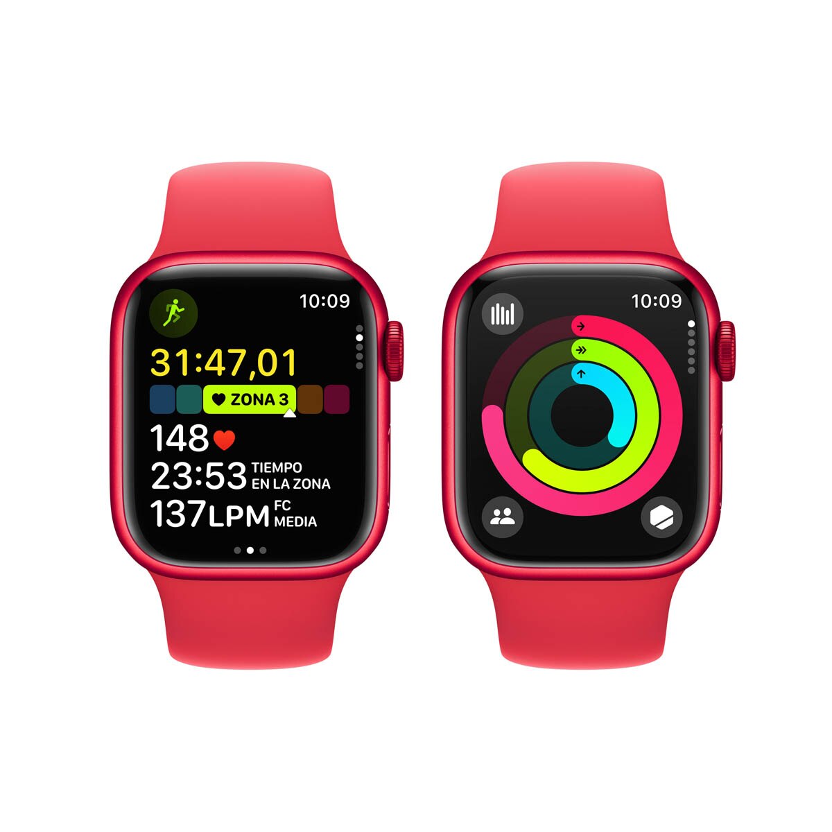 Recondicionado - Grade A - Apple Watch Series 9 GPS 41mm - Alumínio (Product) Red , Bracelete Desportiva (Product) Red - S/M Vermelho-8