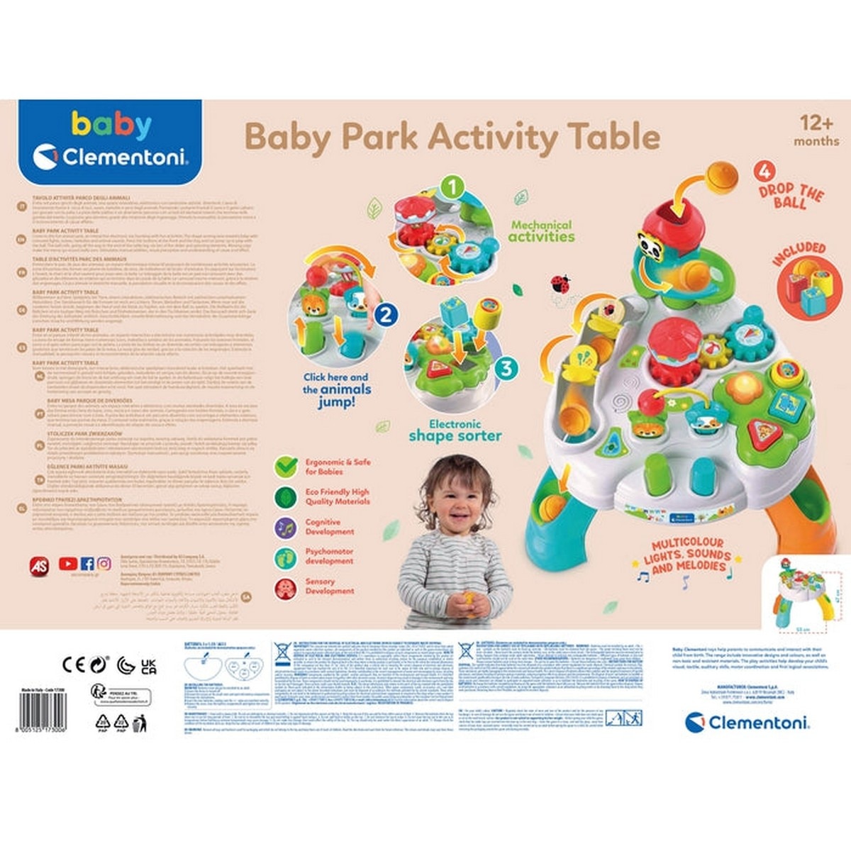 Mesa de Atividades Multicolor Baby Happy Park Clementoni 3