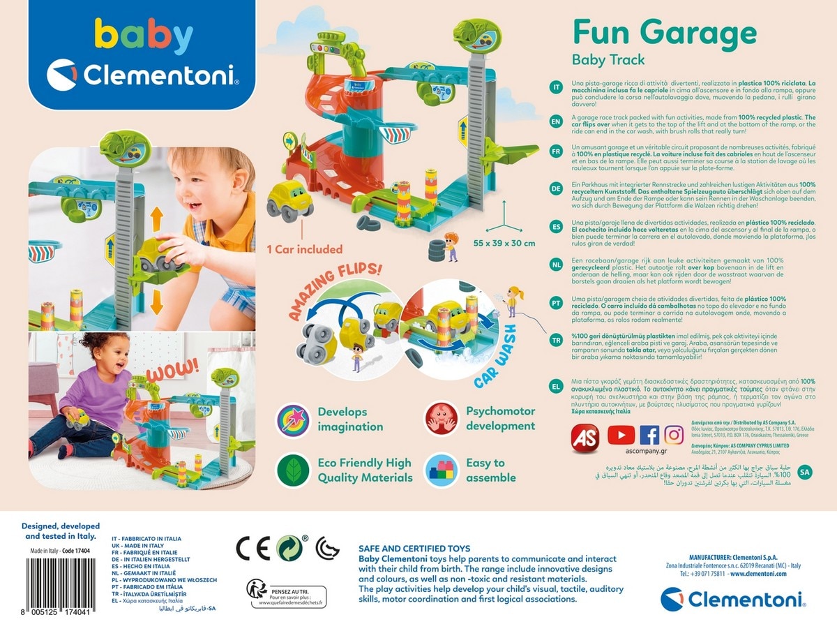 Baby Garagem Divertida Pff Clementoni 3