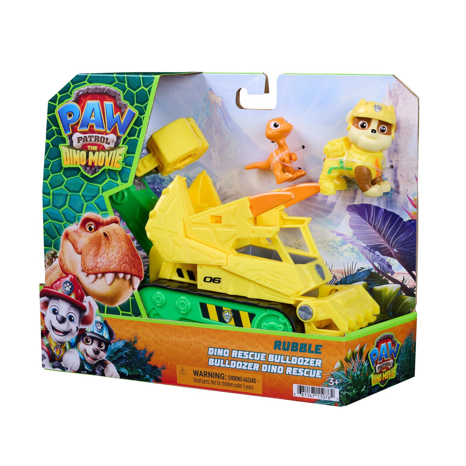 Veículo Dino Rescue Bulldozer com Figura Rubble 3