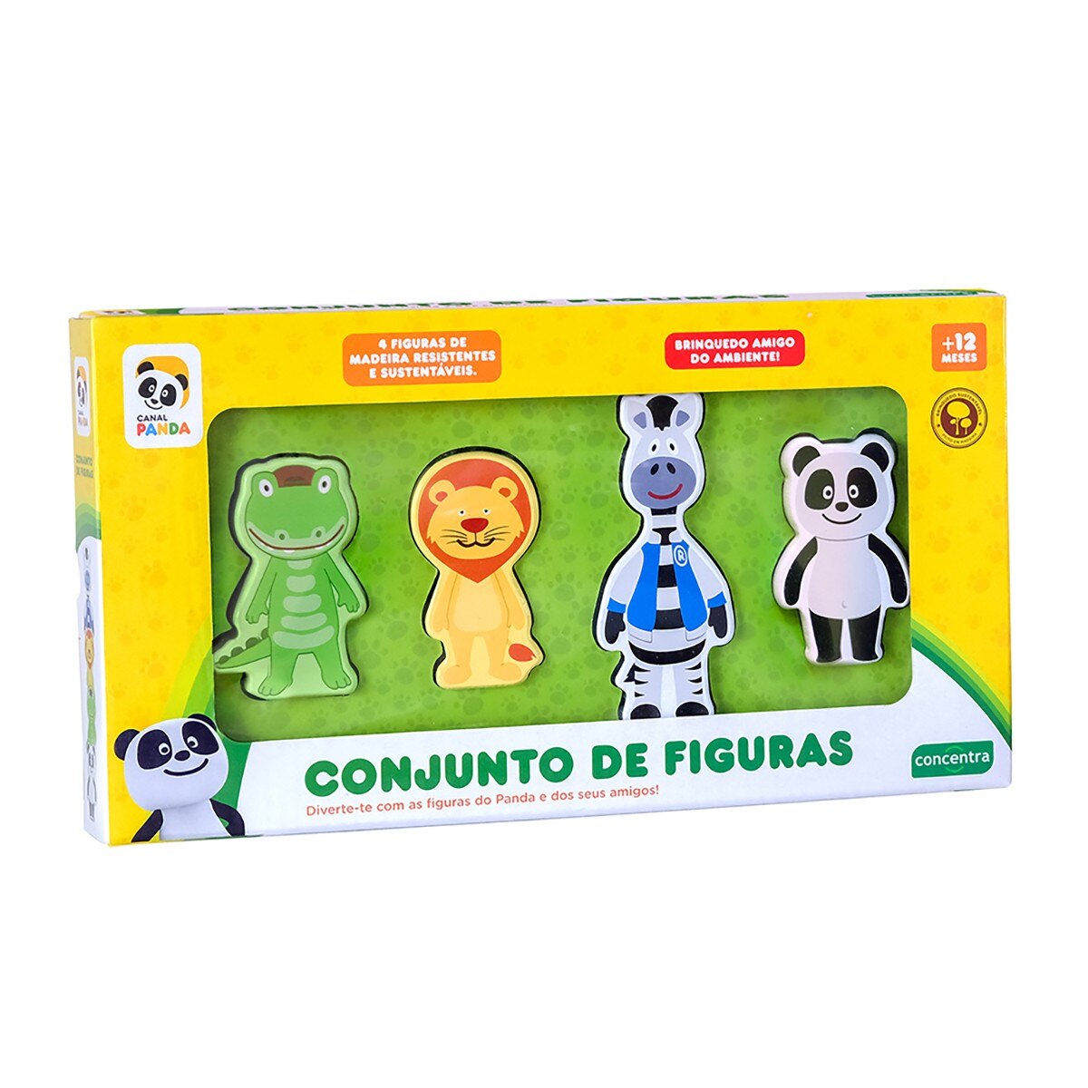 Panda - Conjunto de Figuras Madeira 2