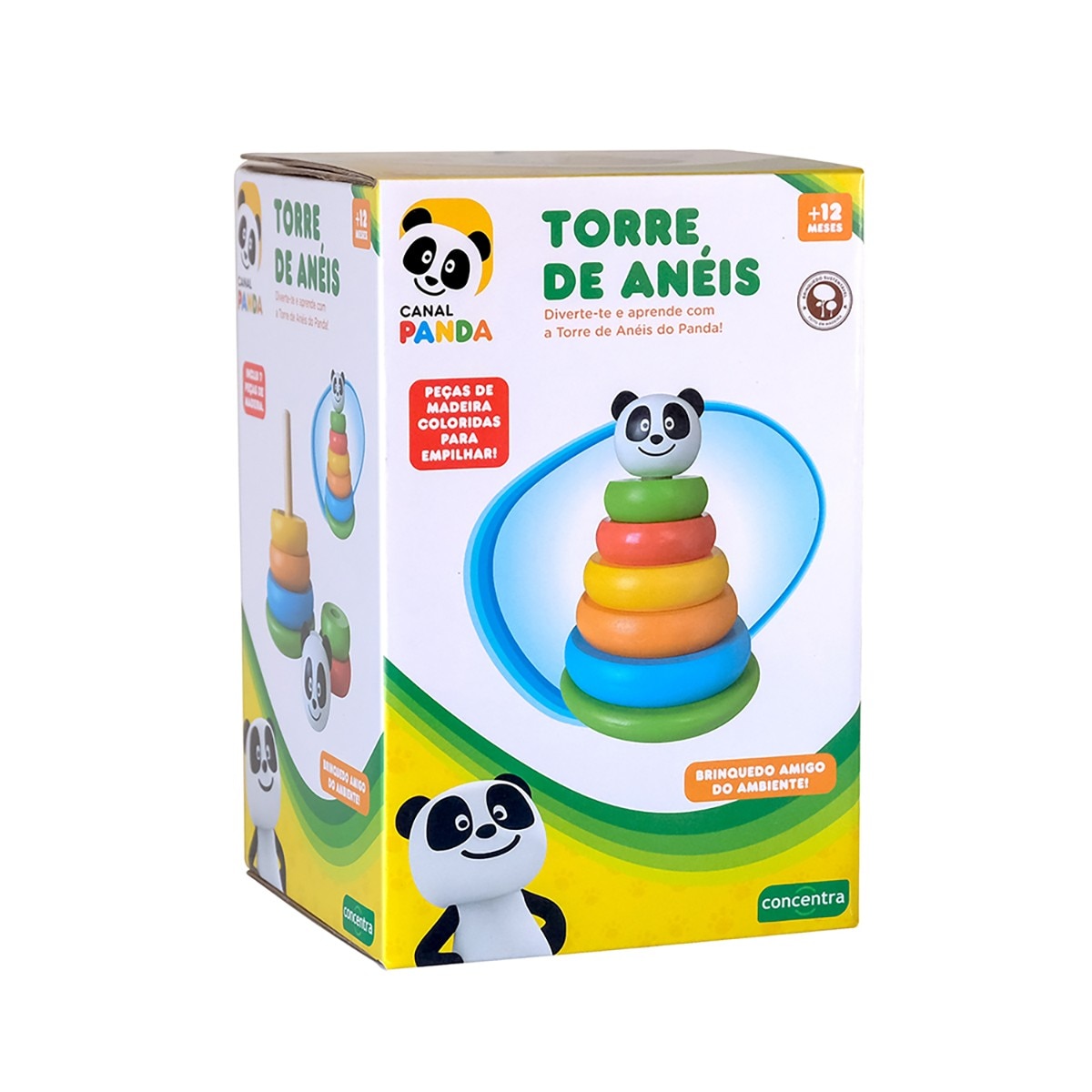 Panda - Torre de Anéis Madeira 2