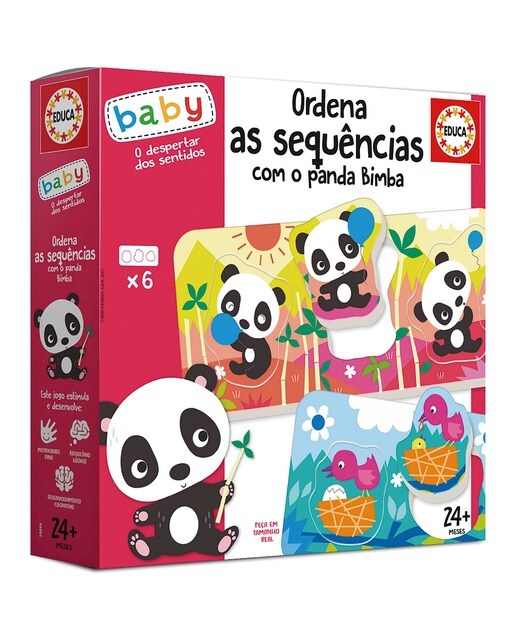 Ordena as sequências com o panda Bimba 1