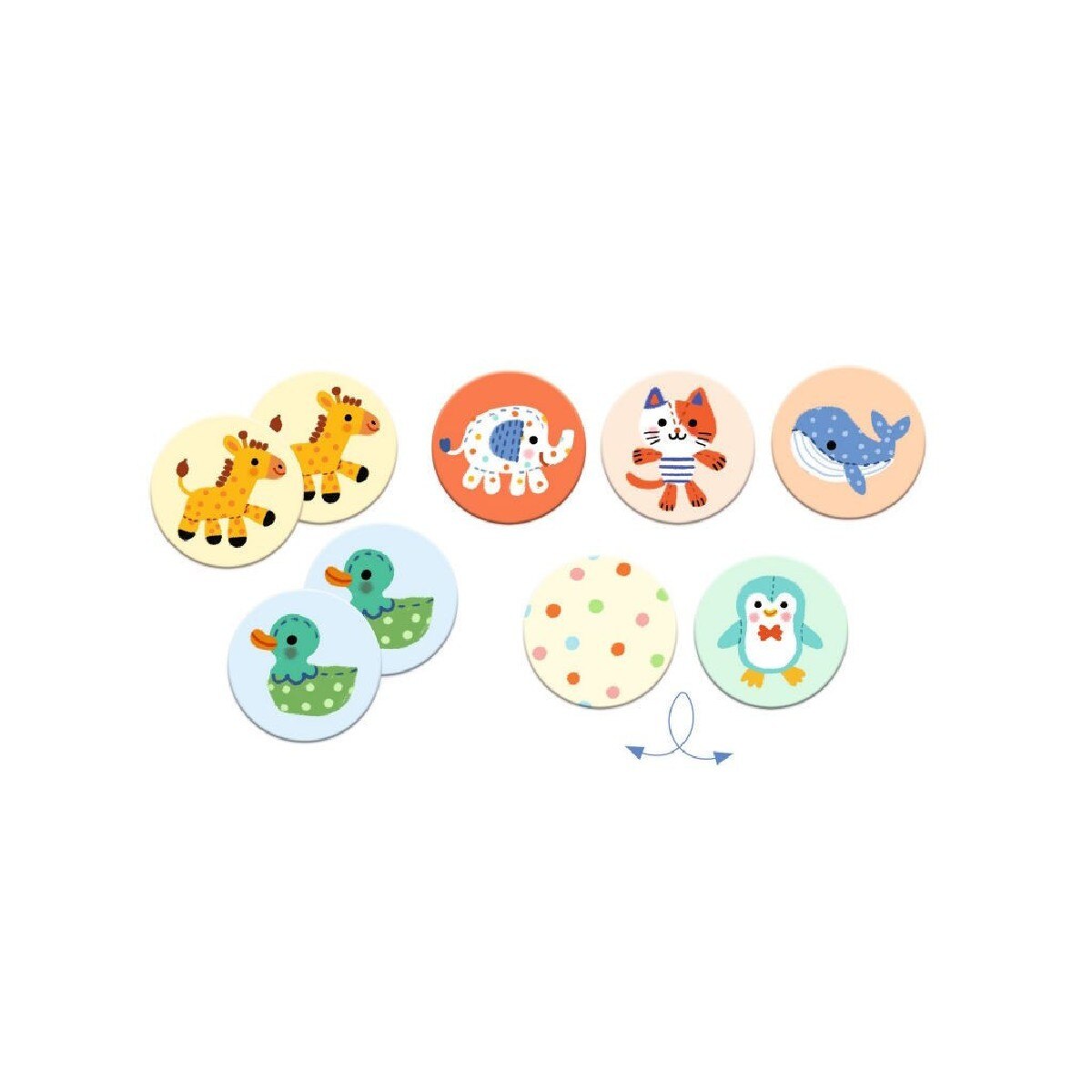 Jogo de Memoria com Animais Memo Peluches 2
