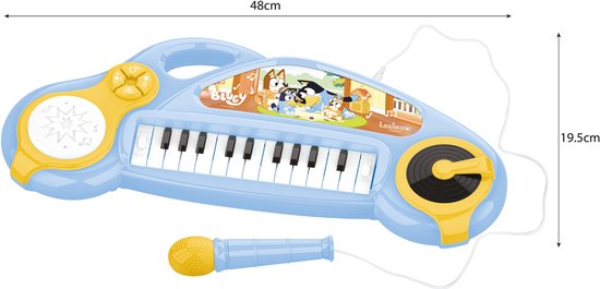 Piano Eletrónico Bluey com Microfone 7