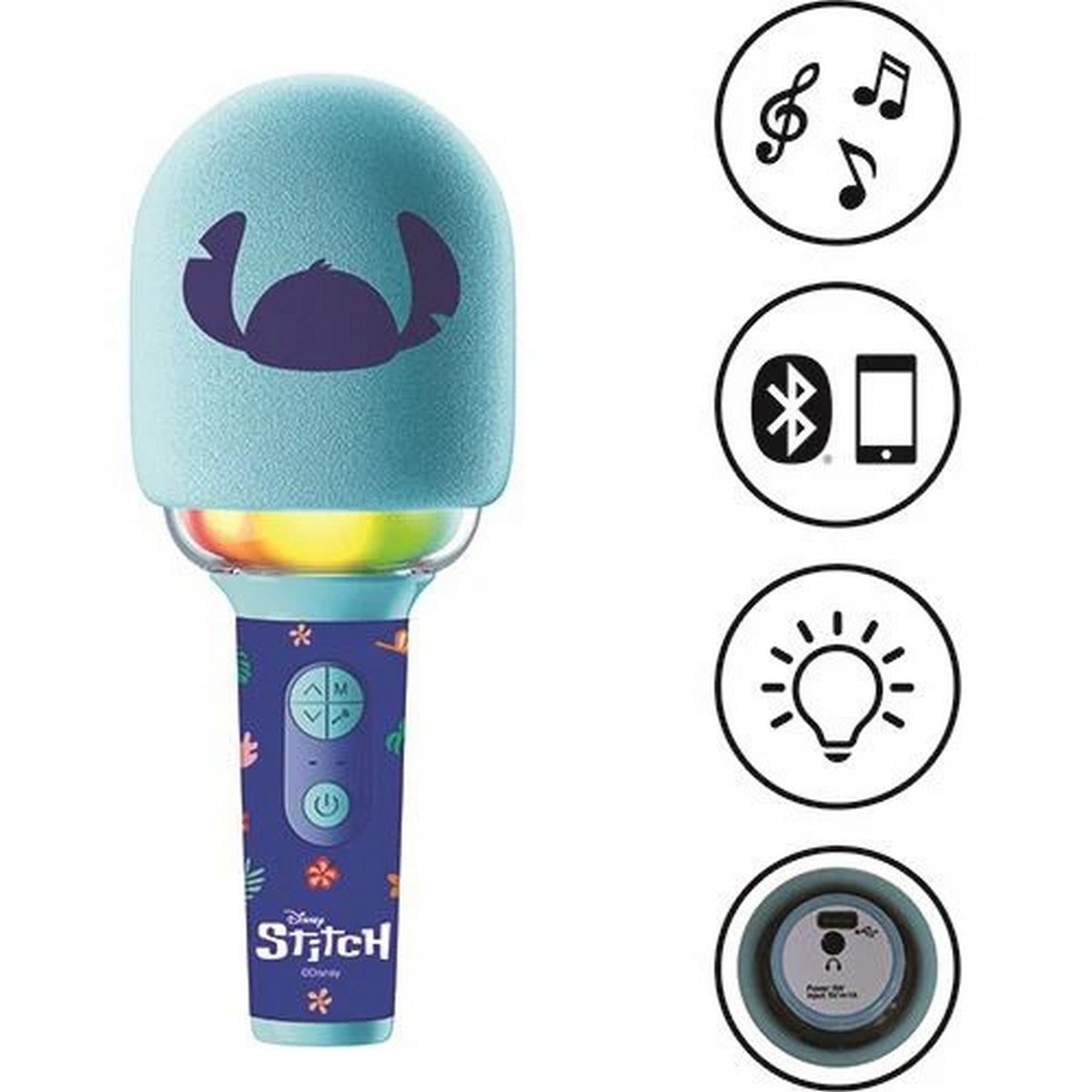 Microfone Bluetooth com Mudança de Voz - Stitch 2
