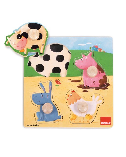 Puzzle Goula Animais da Quinta Cores 1