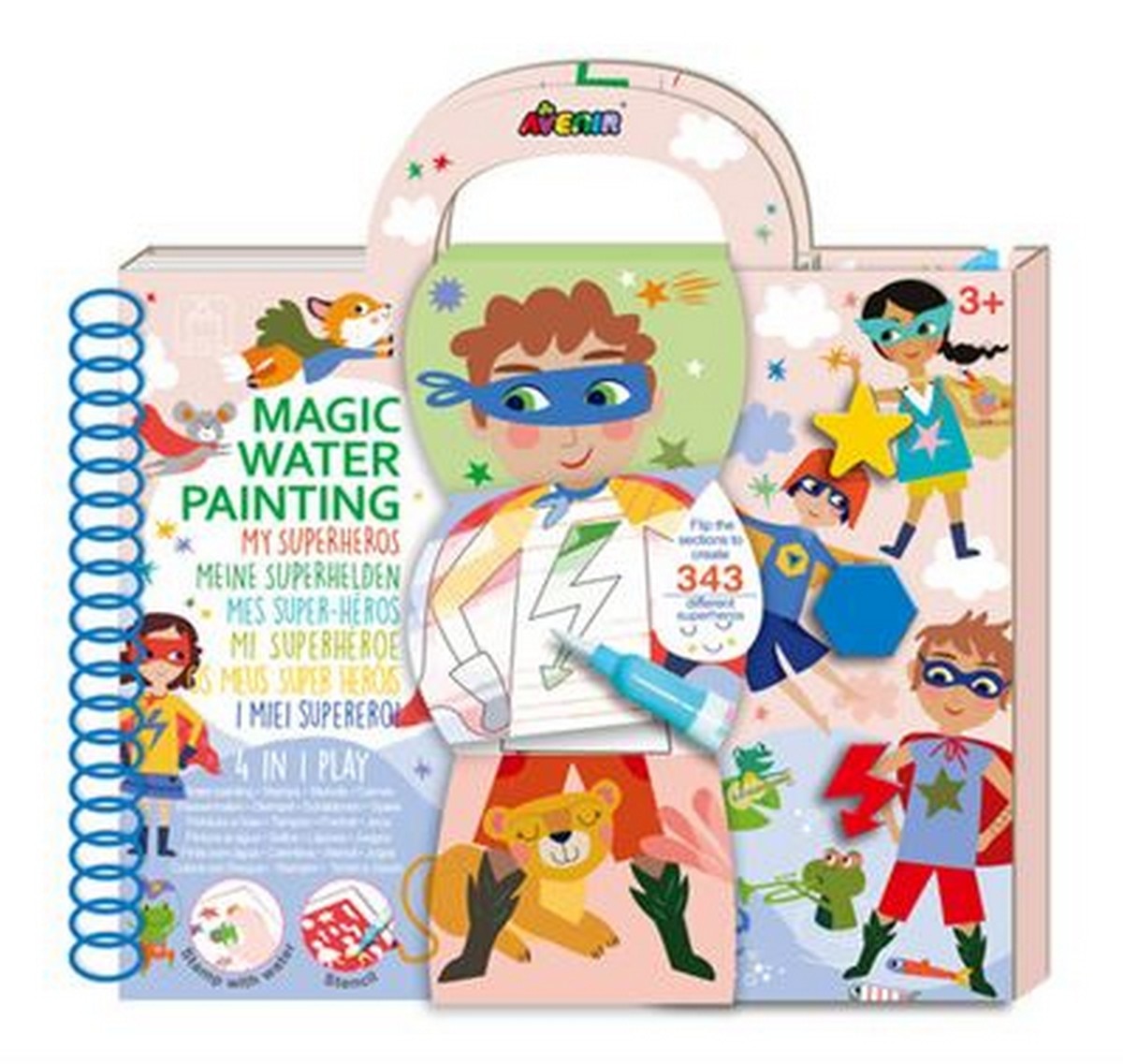Imagem 0 de Livro de desenho Pintura Agua Super herois Avenir Multicolor