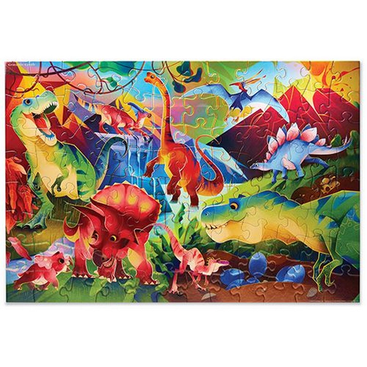 Puzzle Holográfico Dinosaur World 100 Peças - Crocodile Creek | Sig Toys - Envio Aleatório 2