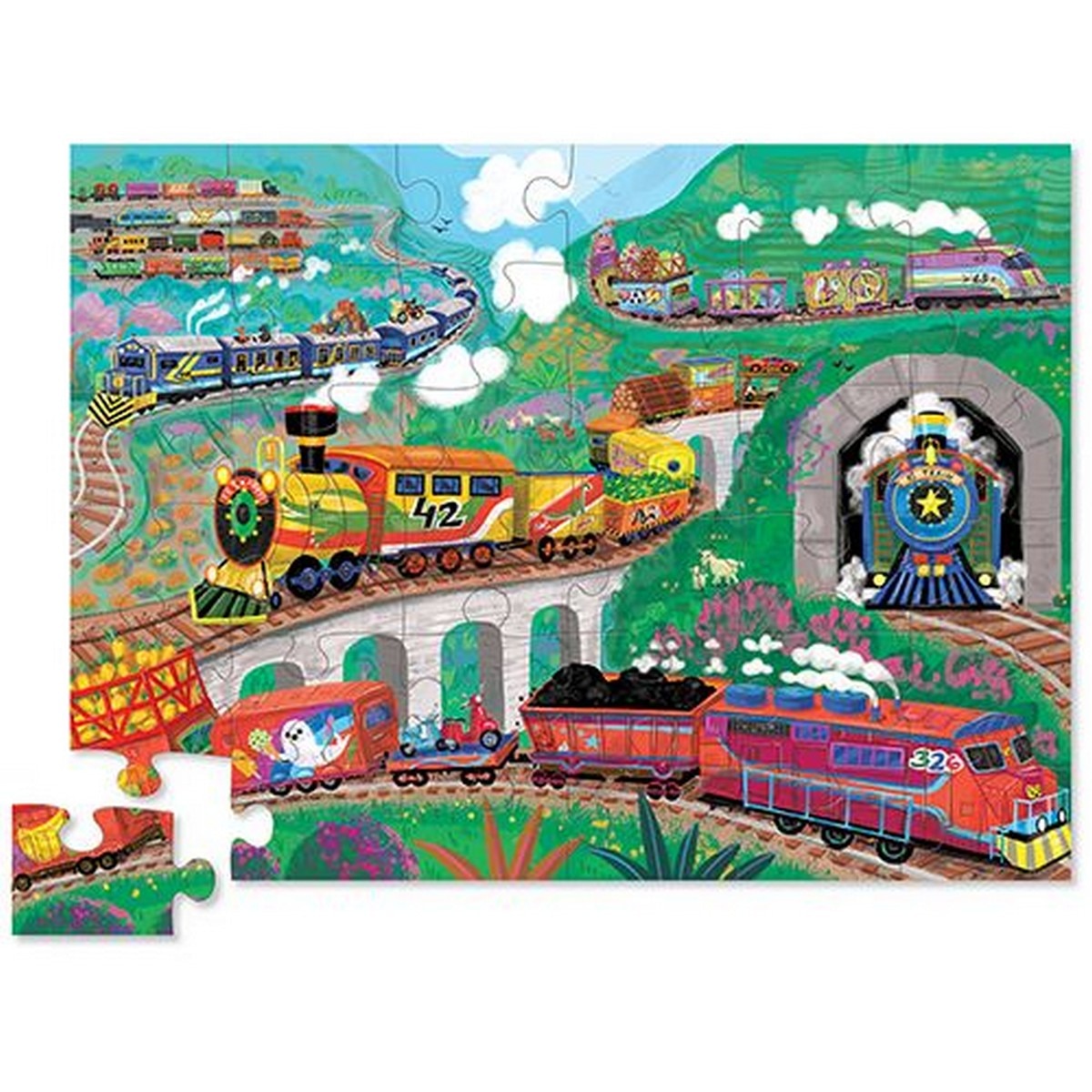 Puzzle de Chão All Aboard - 36 Peças - Crocodile Creek , Sig Toys 2