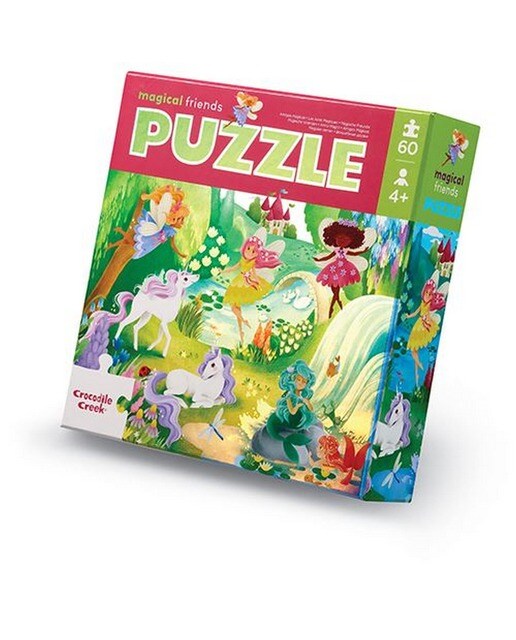 Imagem 0 de Puzzle Holográfico Magical Friends 60 Peças - Crocodile Creek , Sig Toys