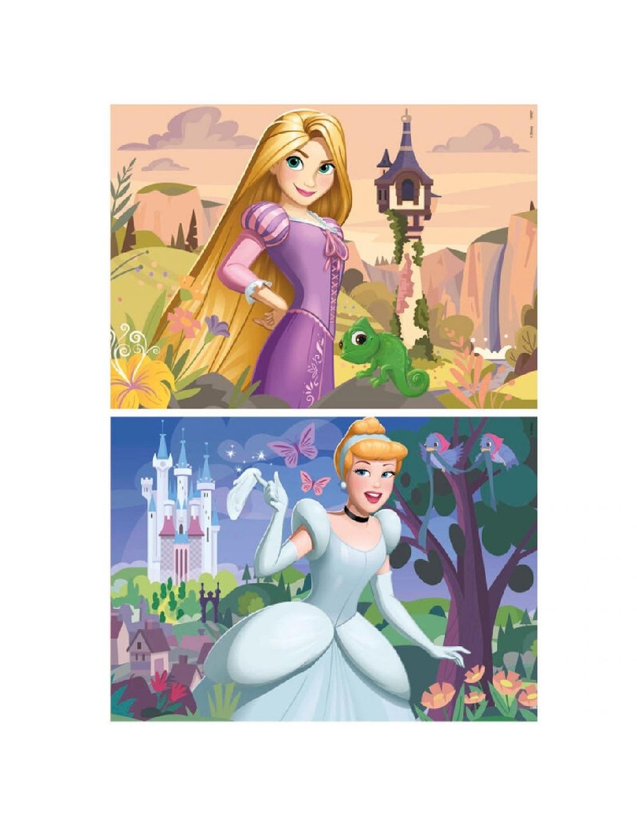 Puzzle Rapunzel + Cinderela Princesas Disney 2x48 Peças 2