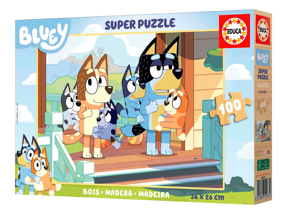 Puzzle Bluey de Madeira Infantil de 100 Peças 1