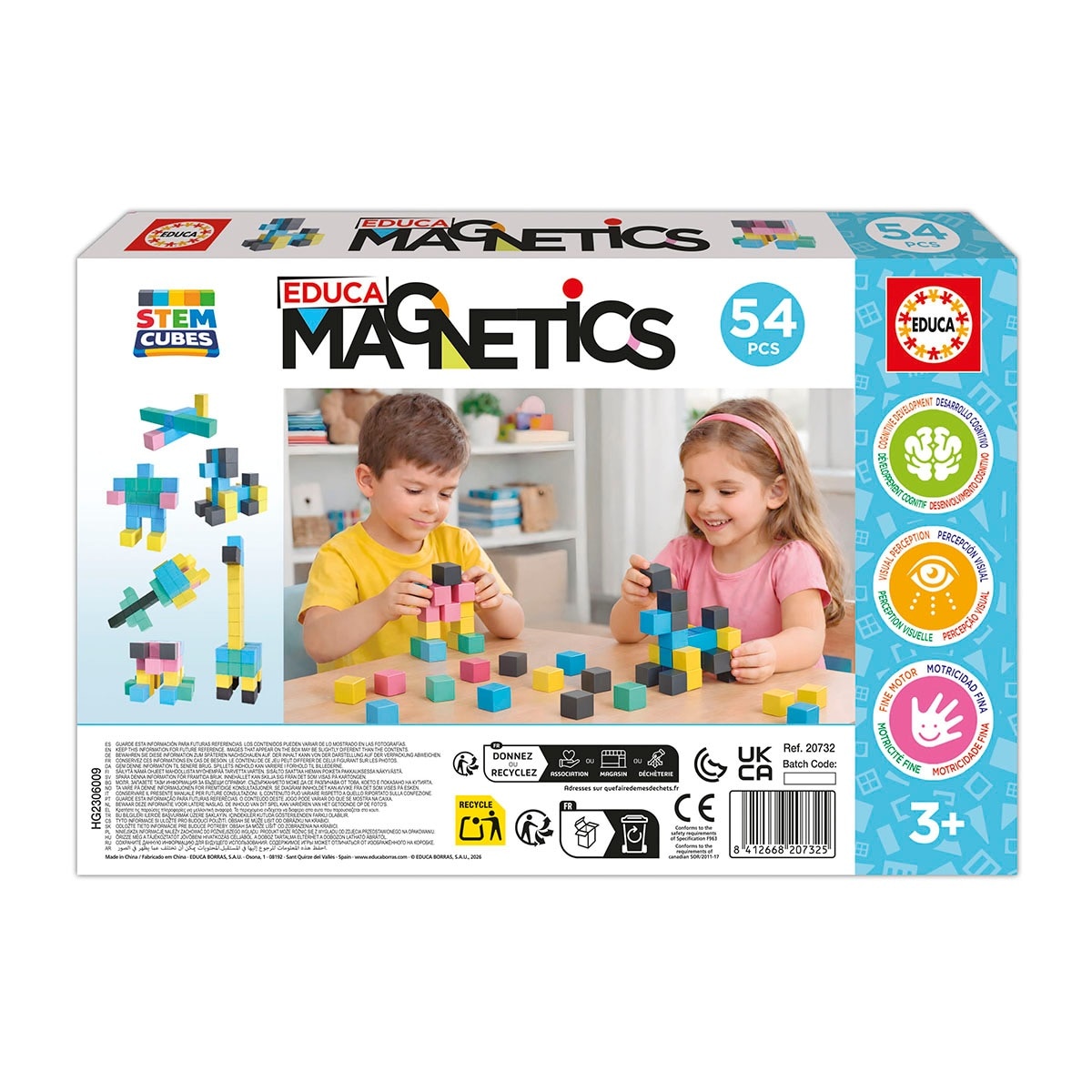 Cubos magnéticos de construção «Stem» da Magnetics, 54 peças 5