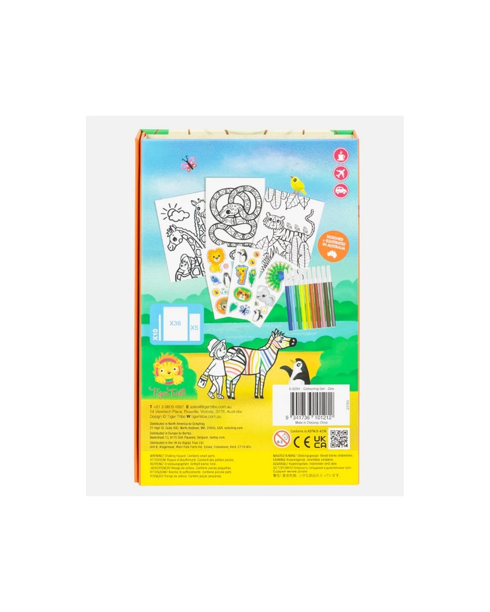 Caixa de colorir zoo tiger tribe 5