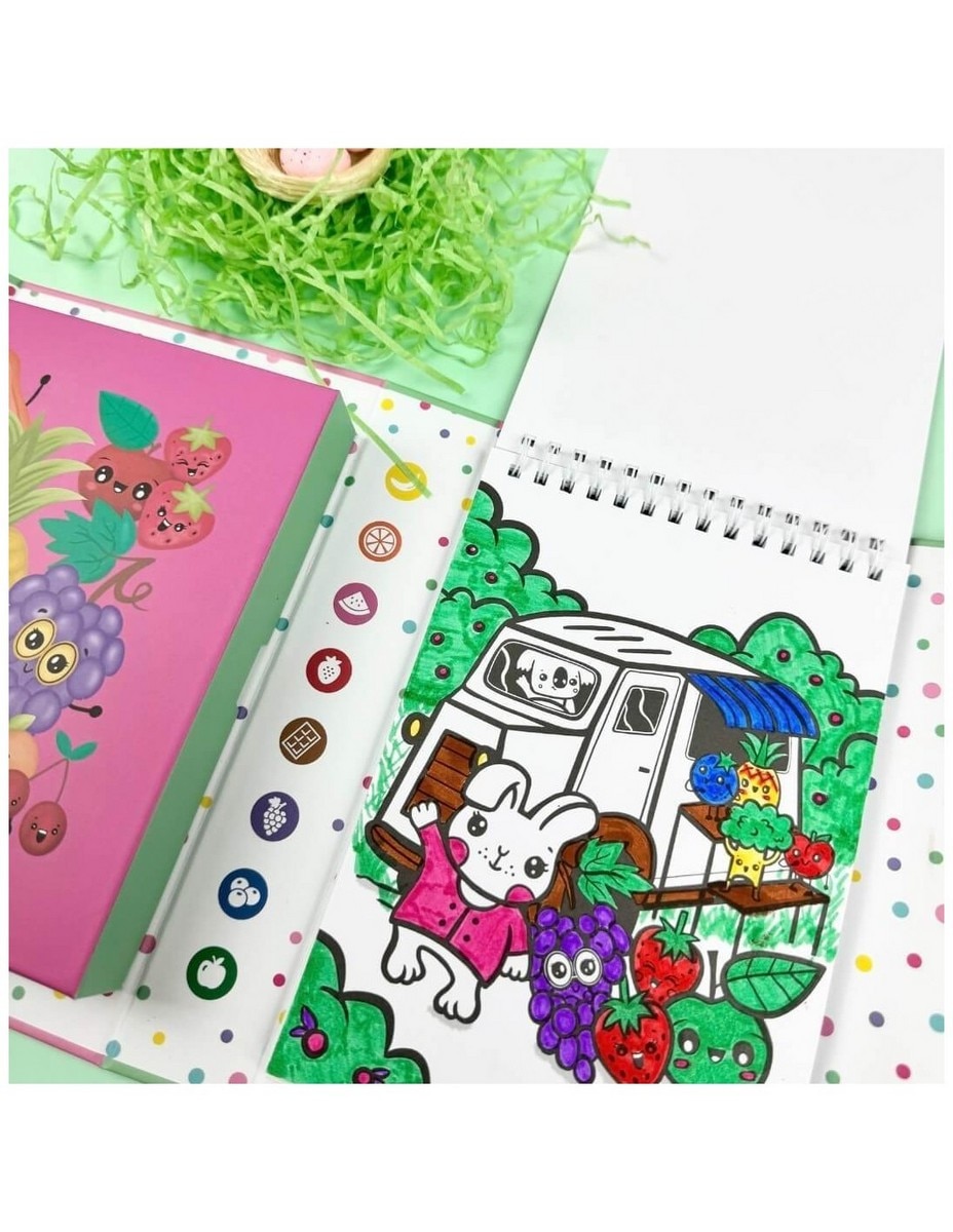 Conjunto para colorir com aroma a frutos 6