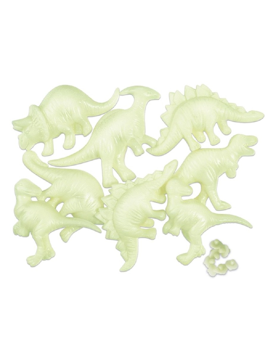 Conjunto de Dinossauros 3D que Brilham no Escuro Decoração 3