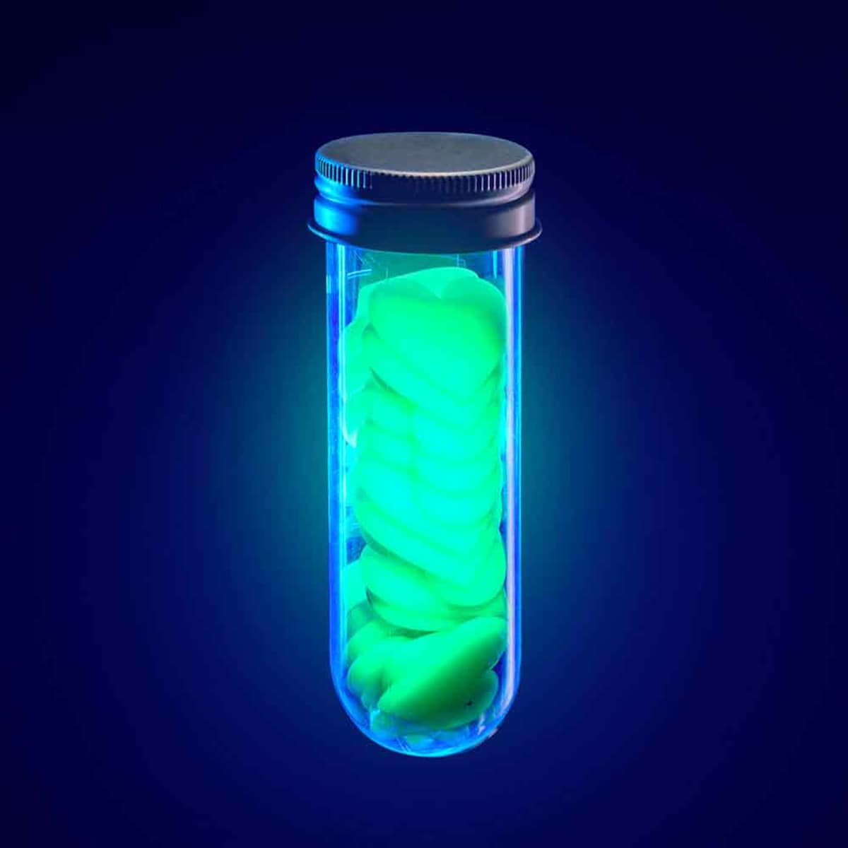 Frasco com Corações Brilhantes 1