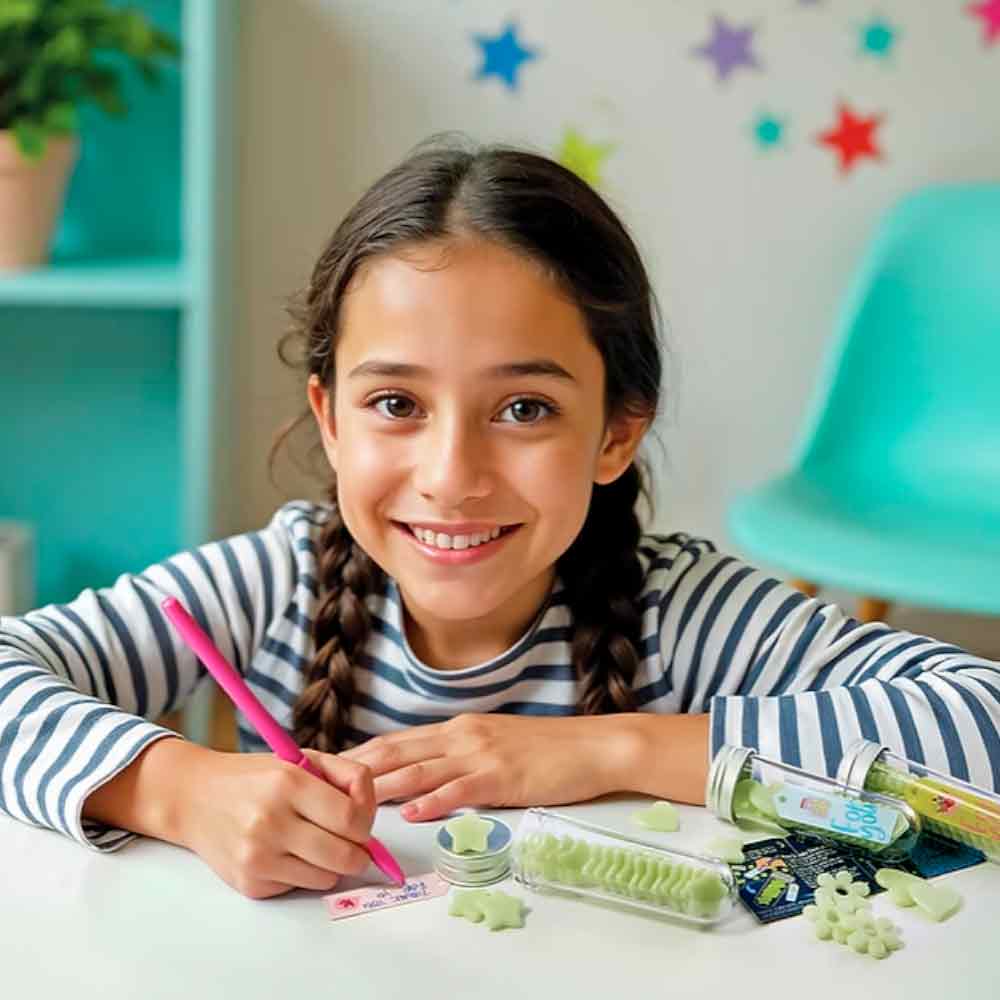 Frasco com Corações Brilhantes 2