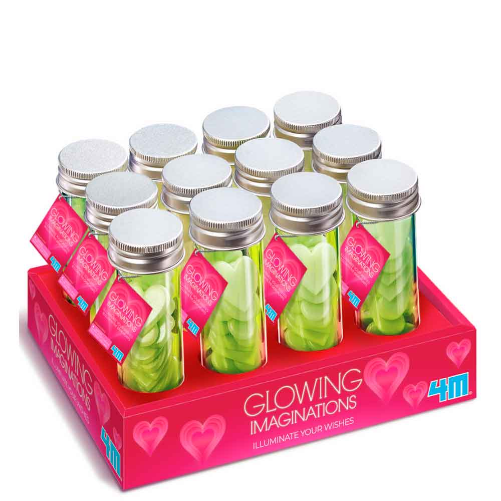 Frasco com Corações Brilhantes 4